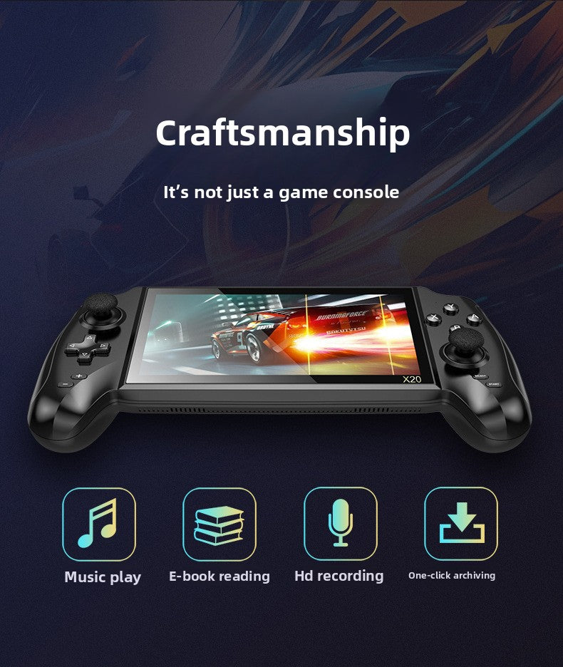 7" inch X20 IPS HD Dual joystick psp 4500mAh rechargable 2.4G Support wireless gamepad Linux games Handheld Game Player console GBA nostalgic retro NES game console FC