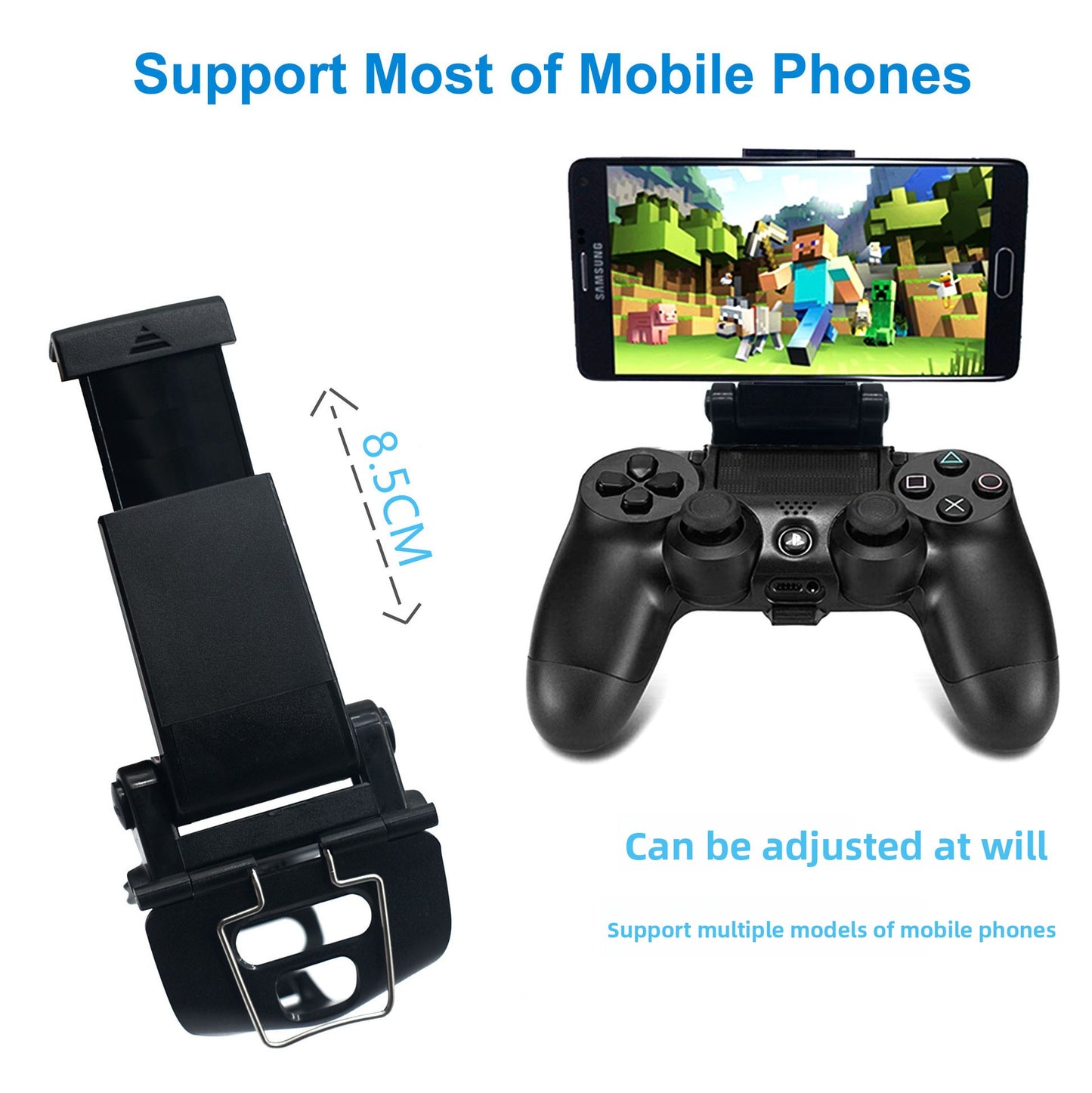 PS5/PS4 handle holder P4 handle clip Universal game support frame for mobile phones of various models Adjustable stretching