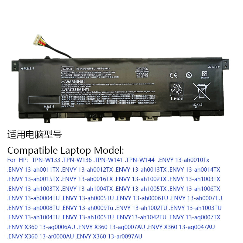 (Shipping fee not include)forfor惠普 13-ag0007AU TPN-W133/W136/W141/W144  battery KC04XL