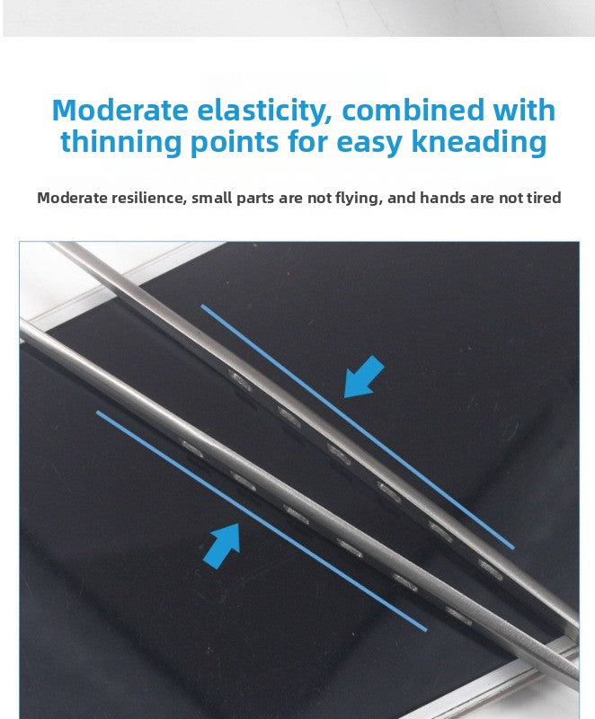Stainless steel bend, extra hard antimagnetic tweezers, high precision straight bend pointed tweezers, mobile phone repair, anti-static repair tools
