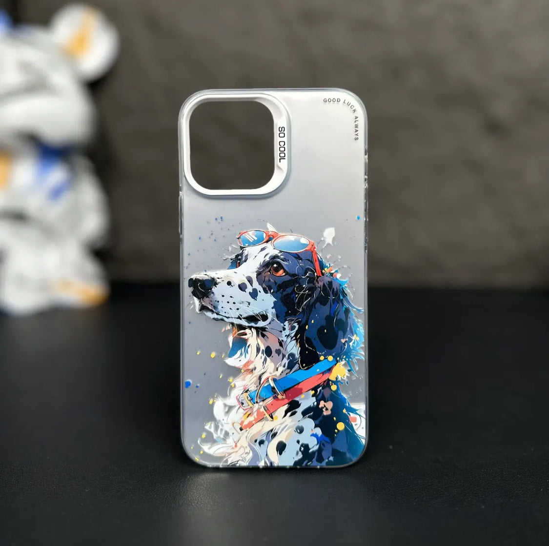 Accessories oil painting splash ink puppy apple 14/12/11/iPhone13Promax Internet celebrity tide 14Pro personalized mobile phone case