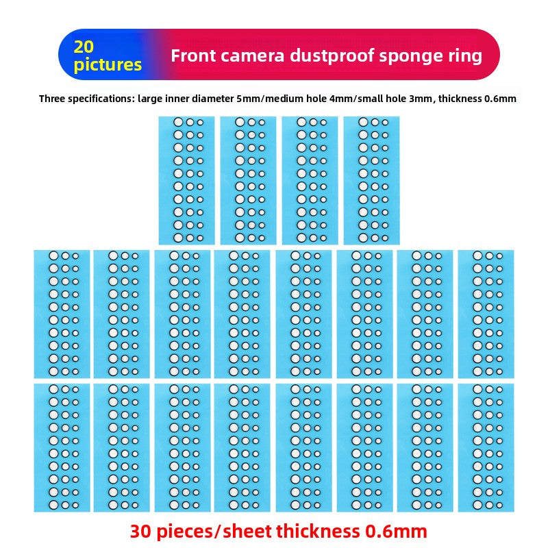 Thickened universal front-facing camera dust sticker under screen camera dust-proof suitable camera dust ring Phone Repair tools