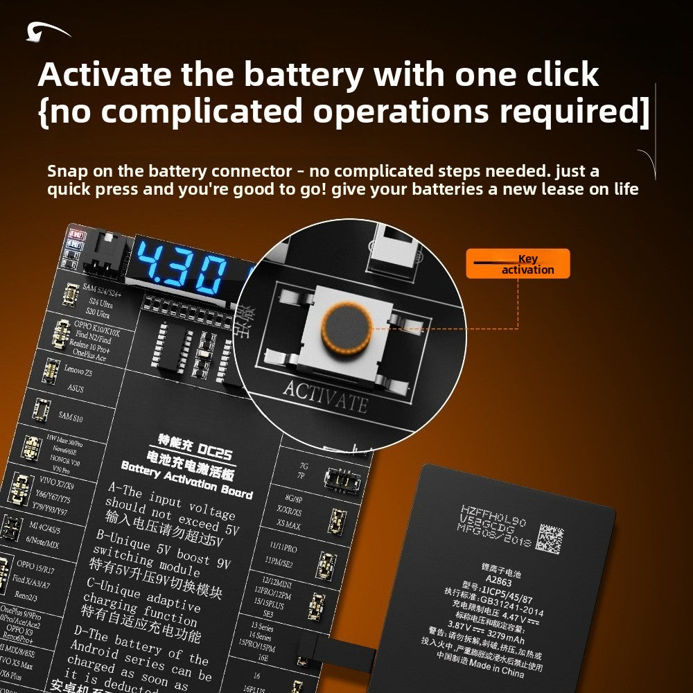 Battery charging activation board, special rechargeable battery, repair small board activation, charging artifact Laptop Mobile Phone Repair tools