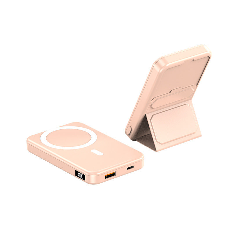 Magnetic fast charging power bank wireless with bracket mini mobile power supply