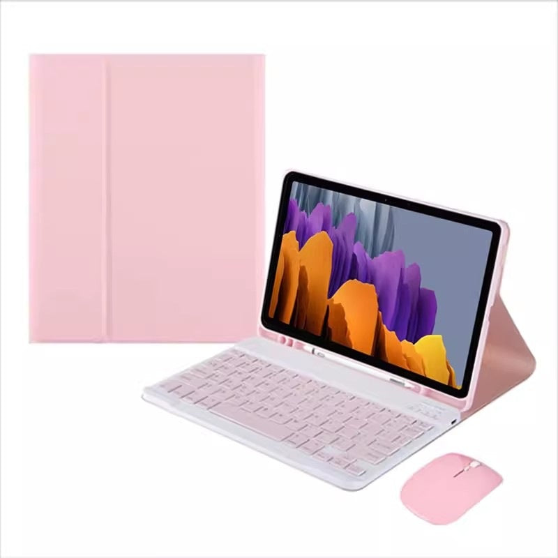 Applicable to Samsung tablet 11 inch A9 + Bluetooth keyboard S7 protective cover S8 magnetic suction pen slot case S9 FE charging mouse protective Accessories