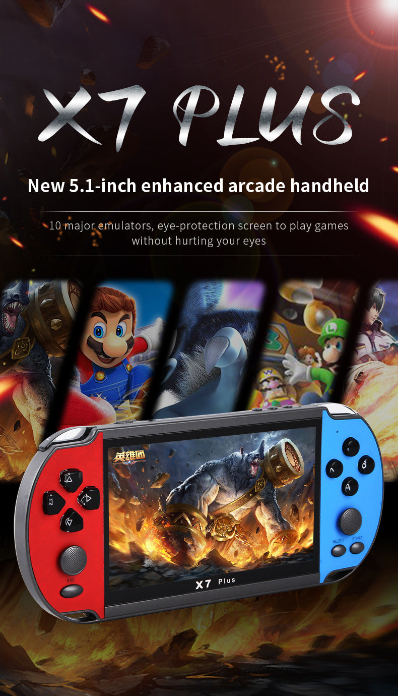 5.1" nch x7 plus HD 15000 games Dual Joystick Handheld Game Player console Nostalgic 128-bit retro game console