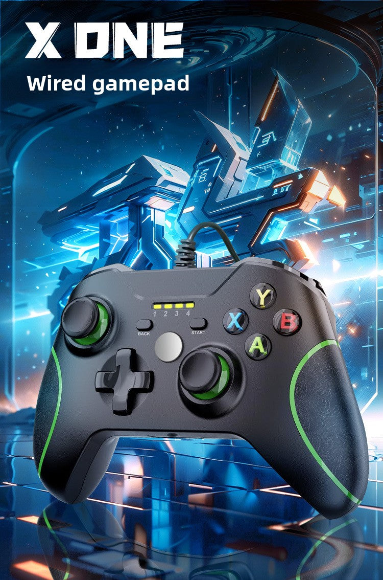 dual motor vibration dual Joystcik Plug and play without setup compatible with X ONE console PC devices Wired gamepad with headphone jack
