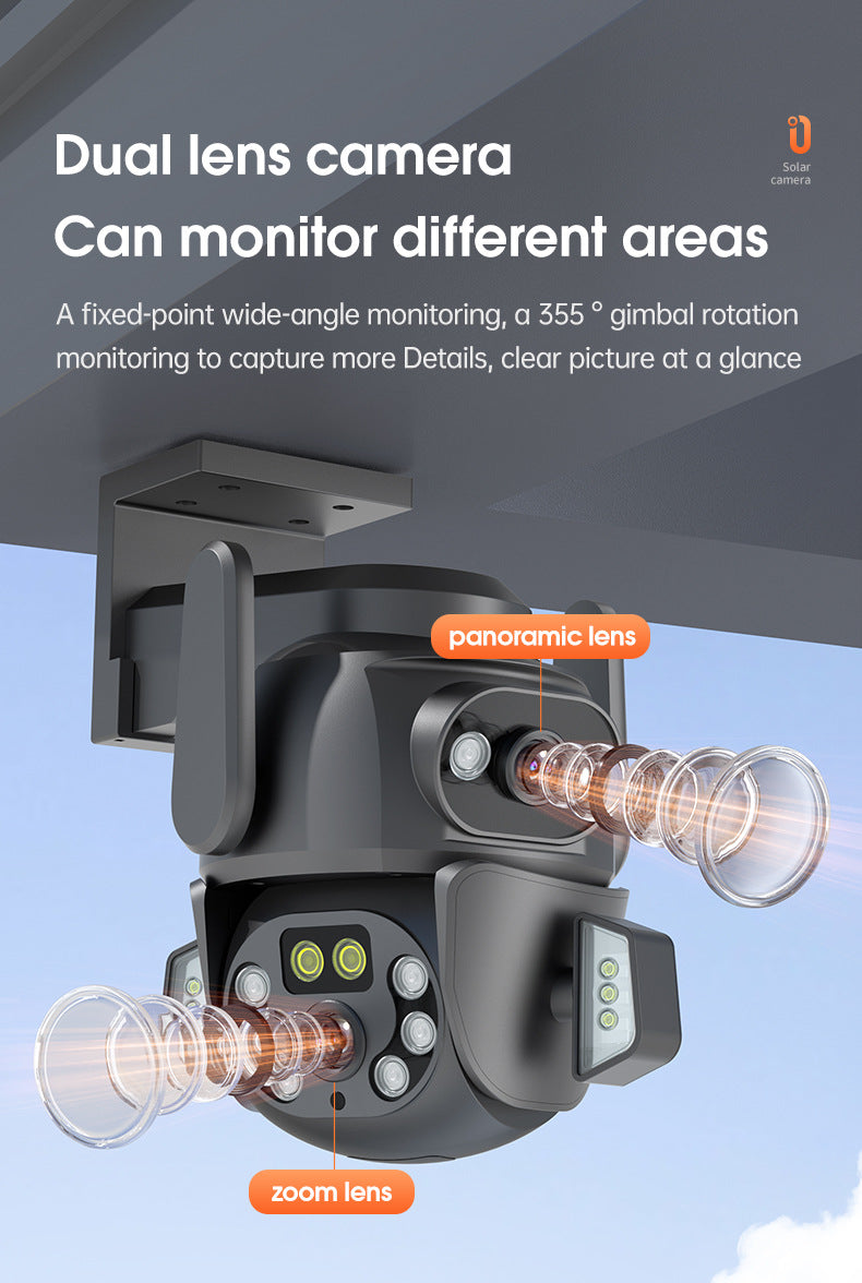 One Camera dual screen surveillance camera mobile phone remote night vision 3D positioning intelligent WiFi home monitor