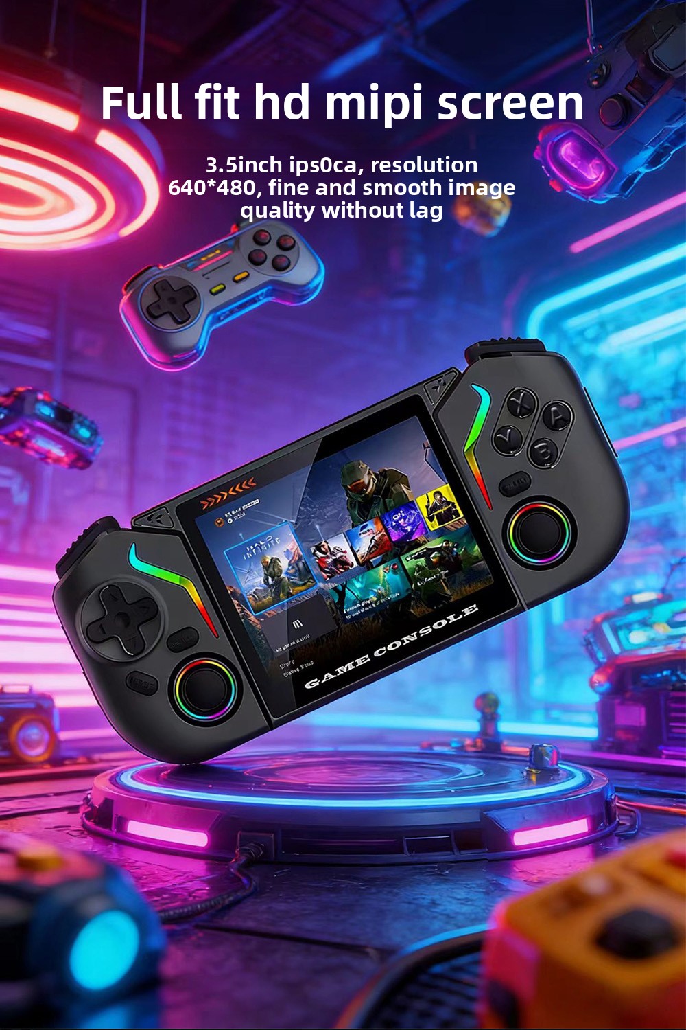 3.5" inch X95 PRO  PSP HD wifi Android 9.0 dual system Retro Handheld Game Console 3000mAh type C rechargable 64GB/128GB Portable Gaming Device  Game Player console