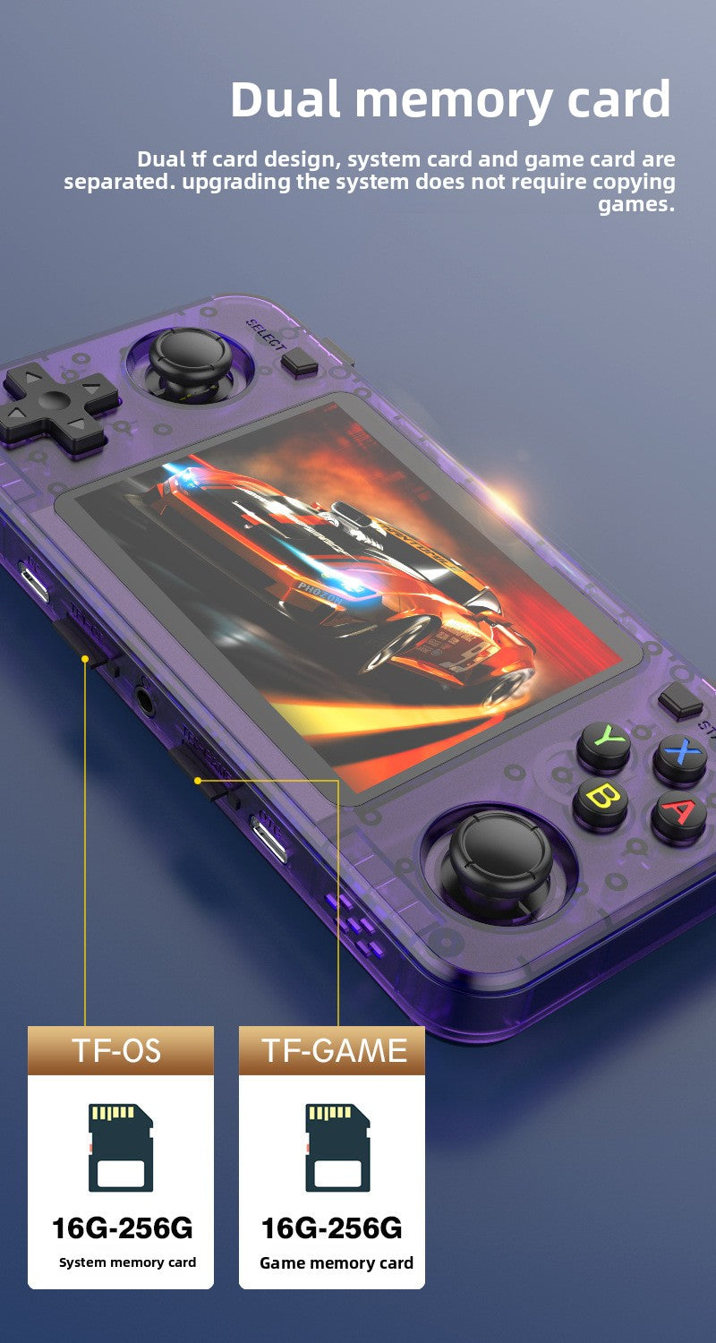 3.5" inch R36H IPS HD Linux Dual joystick Dual TF 3000mAh rechargable gamepad Ultra-Thin games Handheld Game Player console