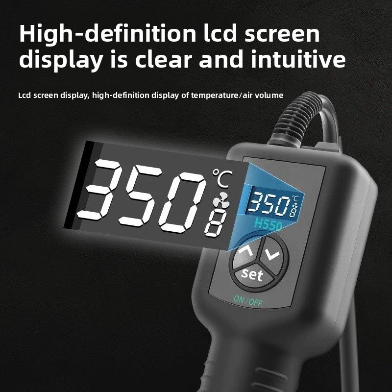 Portable digital brushless hot air gun high power dismantling and soldering table electronic main board repair hot air solder gun repair tools