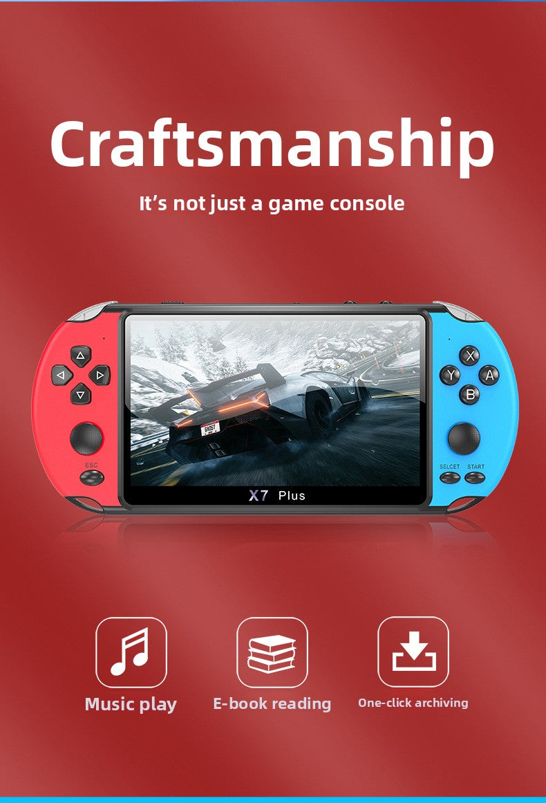 5.5" inch x7plus IPS HD Dual joystick 2000mAh rechargable gamepad games Handheld Game Player console retro nostalgic GBA handheld