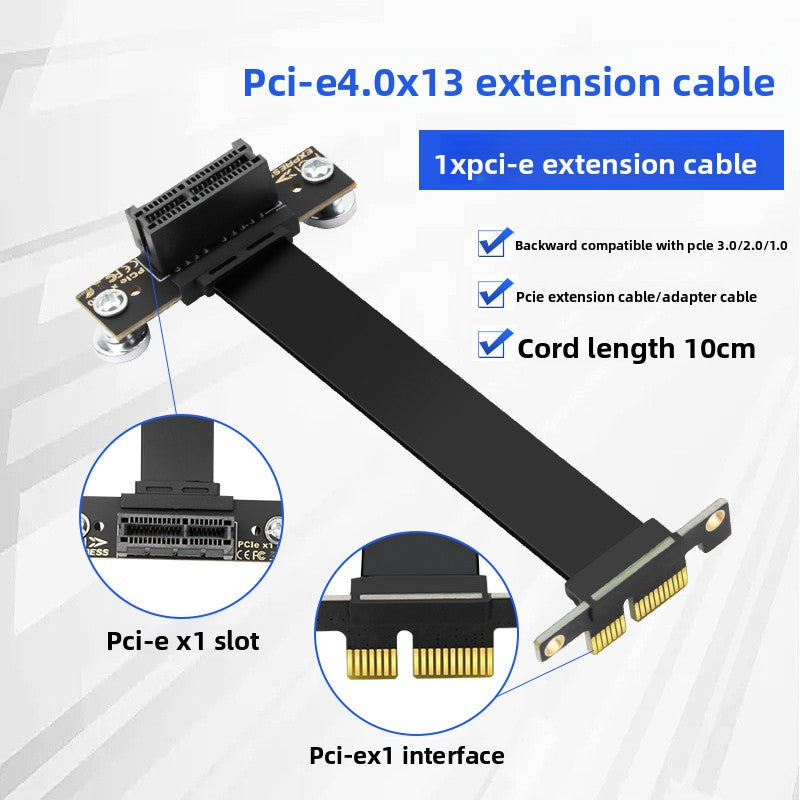 PCIEx1 extension cable 1X wireless network interface card adapter cable hard disk slot PCIE4.0/3.0 for DMA extension cable Repair Tools