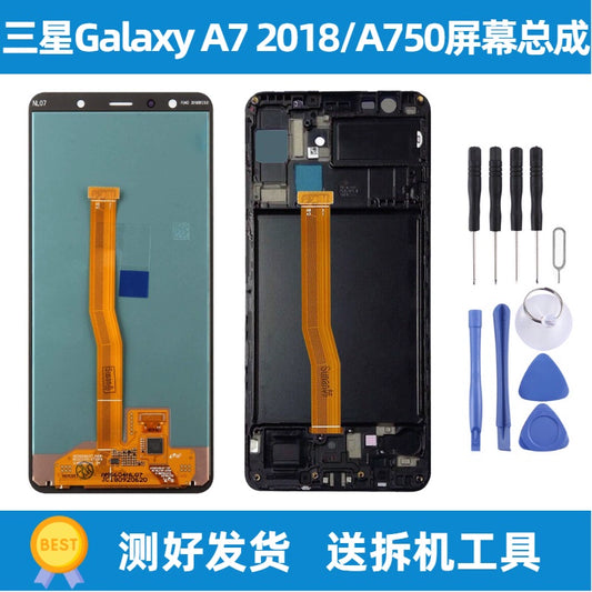 For Samsung A7 2018 screen assembly LCD screen A750F screen assembly with frame inside and outside