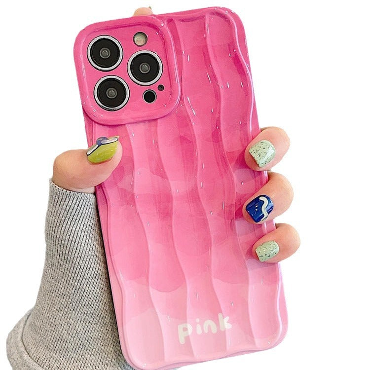 Accessories ins wind pink smudge for Apple 14 mobile phone case new iphone15promax women's 13pro silicone 11