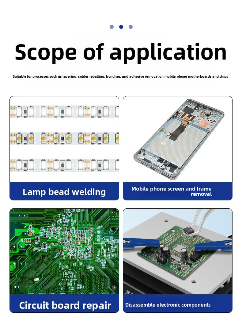 Constant temperature heating station, mobile phone repair, screen removal, LED lamp bead removal and soldering station, heating plate welding BGA preheating station