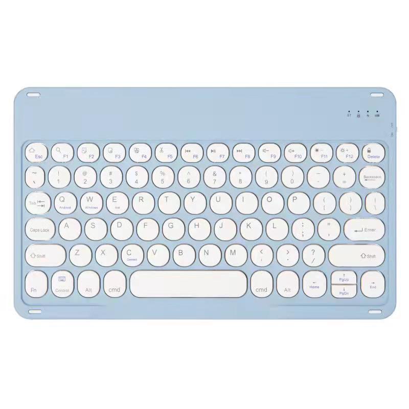 For iPad Samsung Huawei Xiaomi Lenovo Google TCL Tablet Wireless Bluetooth Keyboard 10 Inch Round Cap protective Accessories