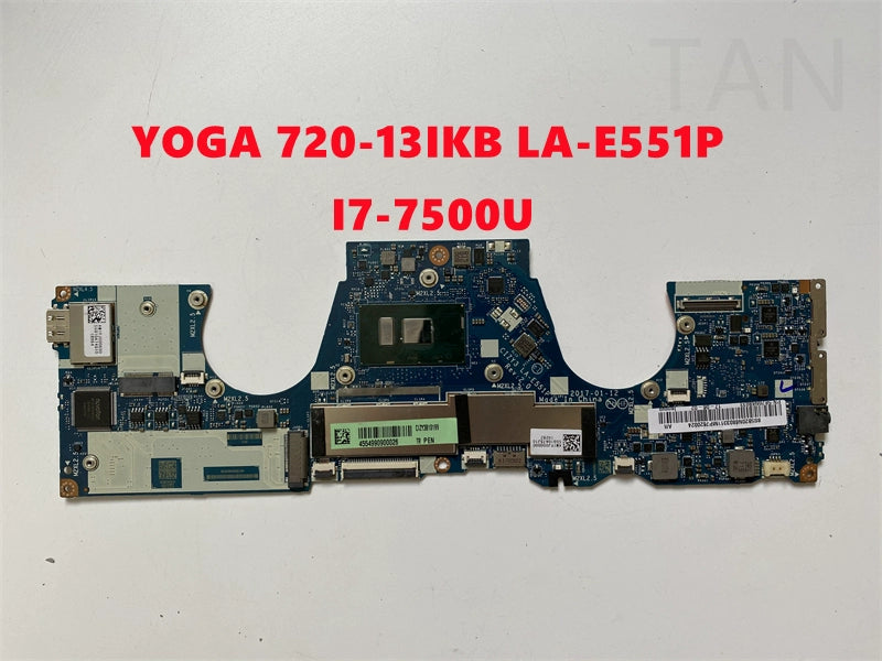 (Shipping fee not include)  motherboard system board  Lenovo/  YOGA720-13IKB LA-E551P I7-7500U