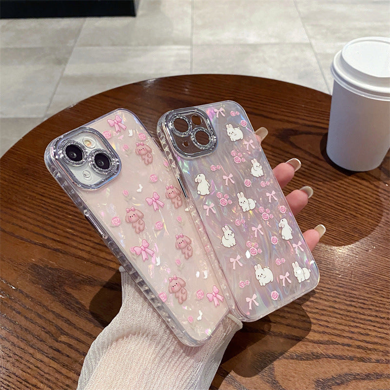 Accessories for iPhone15promax mobile phone case Apple 14 Pro shell pattern rabbit 13 lens film 12 Japan and Korea 11