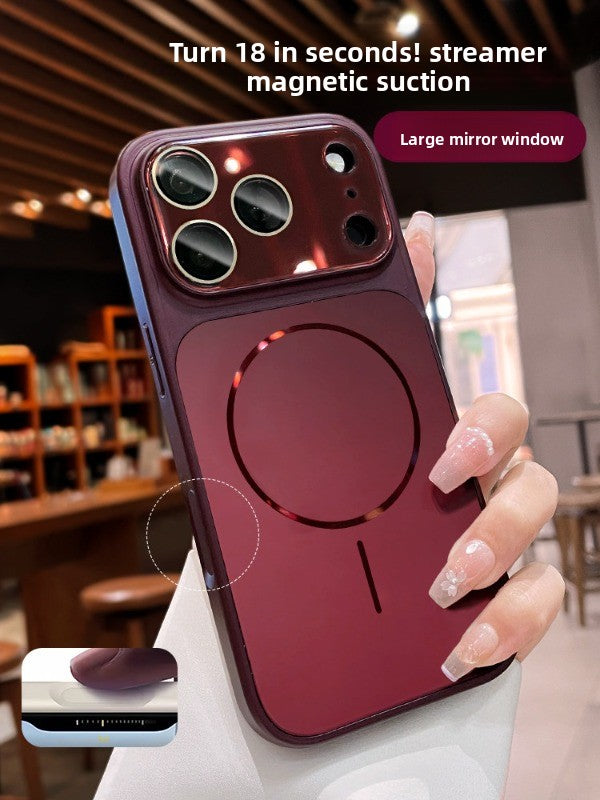 Streamer magnetic suction For iPhone 18promax mobile phone case New iPhone17 new color matte texture Strong magnetic adsorption 16pro with lens film All-inclusive 15 men's and women's cases Phone Accessories