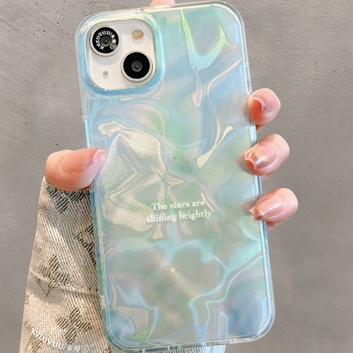 Accessories for Apple 15 mobile phone case iphone14promax water ripple smudge English 13 simple ins wind 12 new