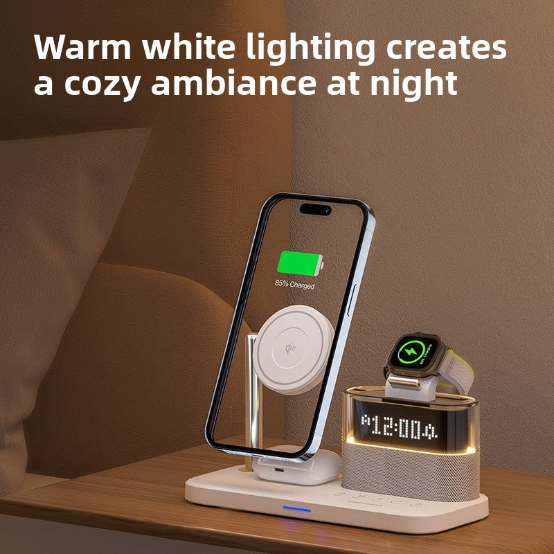Magnetic wireless charger 3-in-1 wireless charging Clock wireless charger
