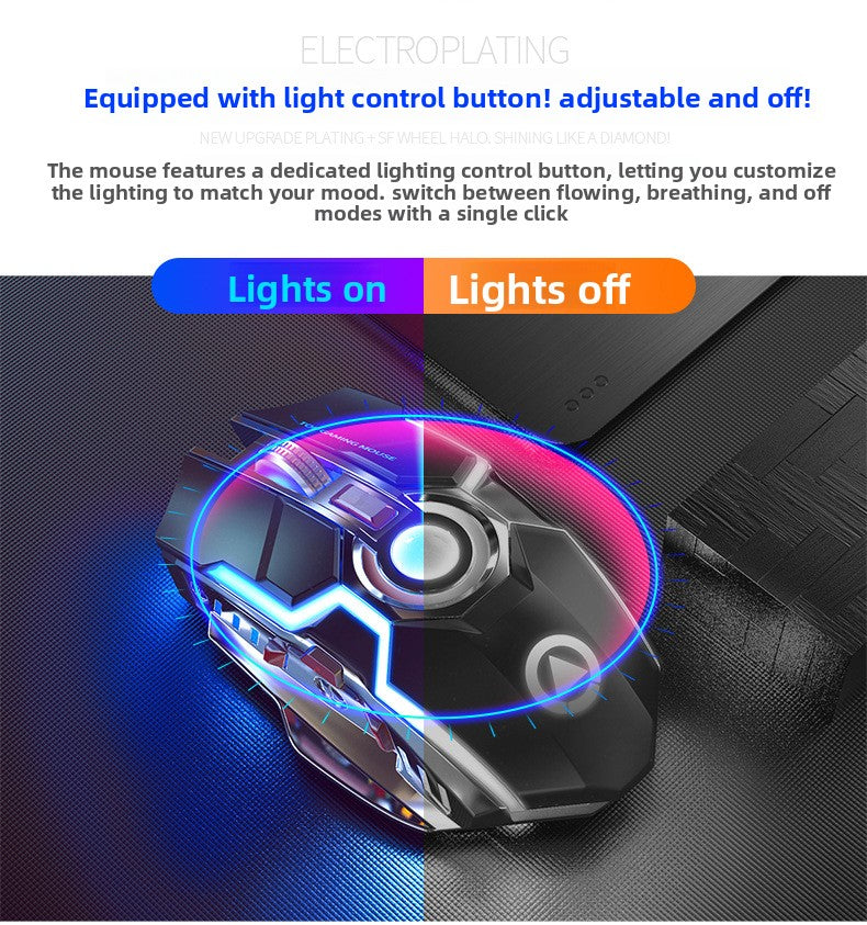 Silver Condor A5 wireless mouse, charging game RGB luminous silent computer accessories Amazon manufacturer private mold
