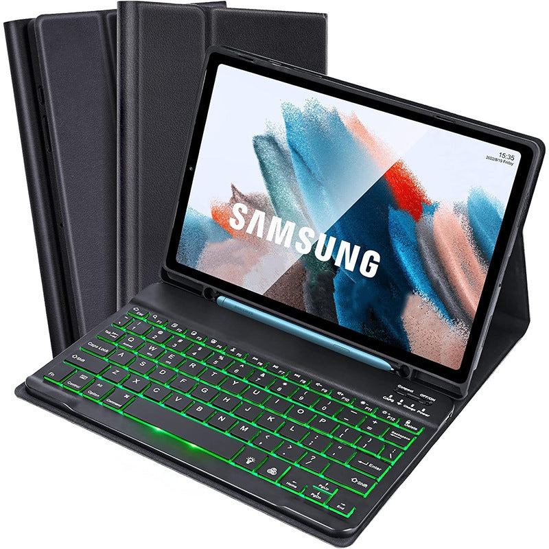 Suitable for Samsung A9plus 11-inch backlit Bluetooth keyboard X210 protective case X216X218 bracket leather case A9 + protective Accessories