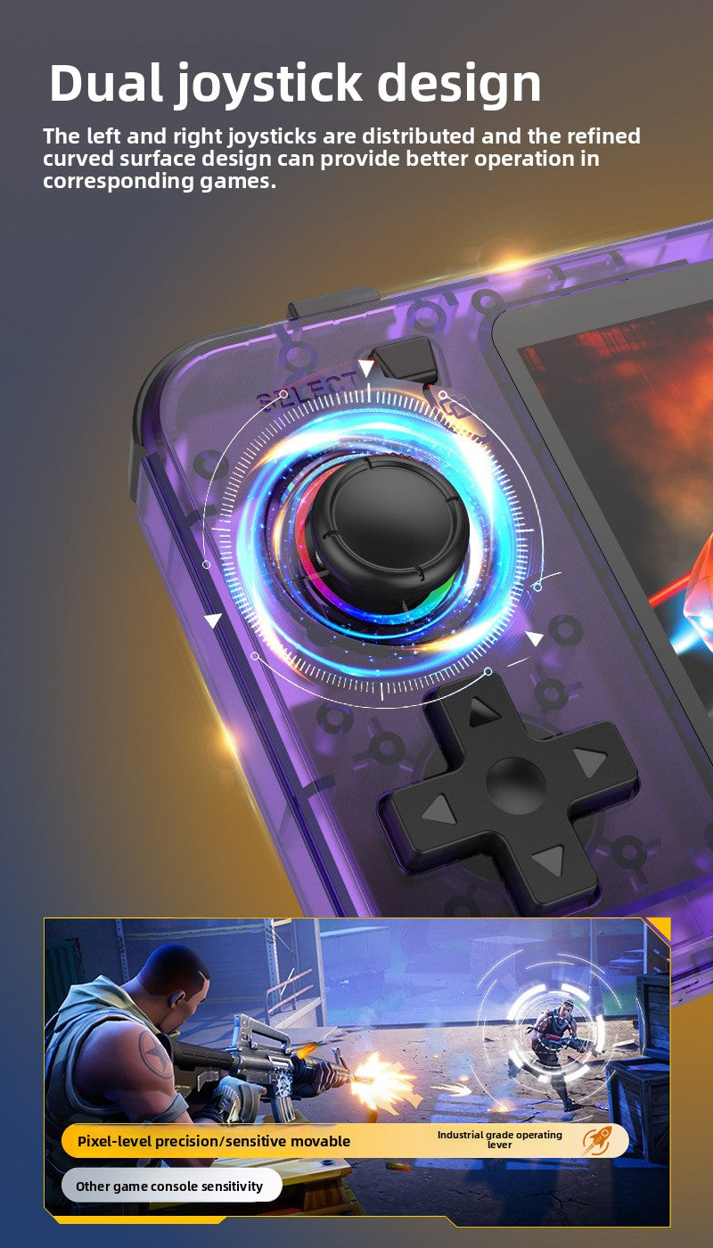 3.5" inch R36H IPS HD Linux Dual joystick Dual TF 3000mAh rechargable gamepad Ultra-Thin games Handheld Game Player console