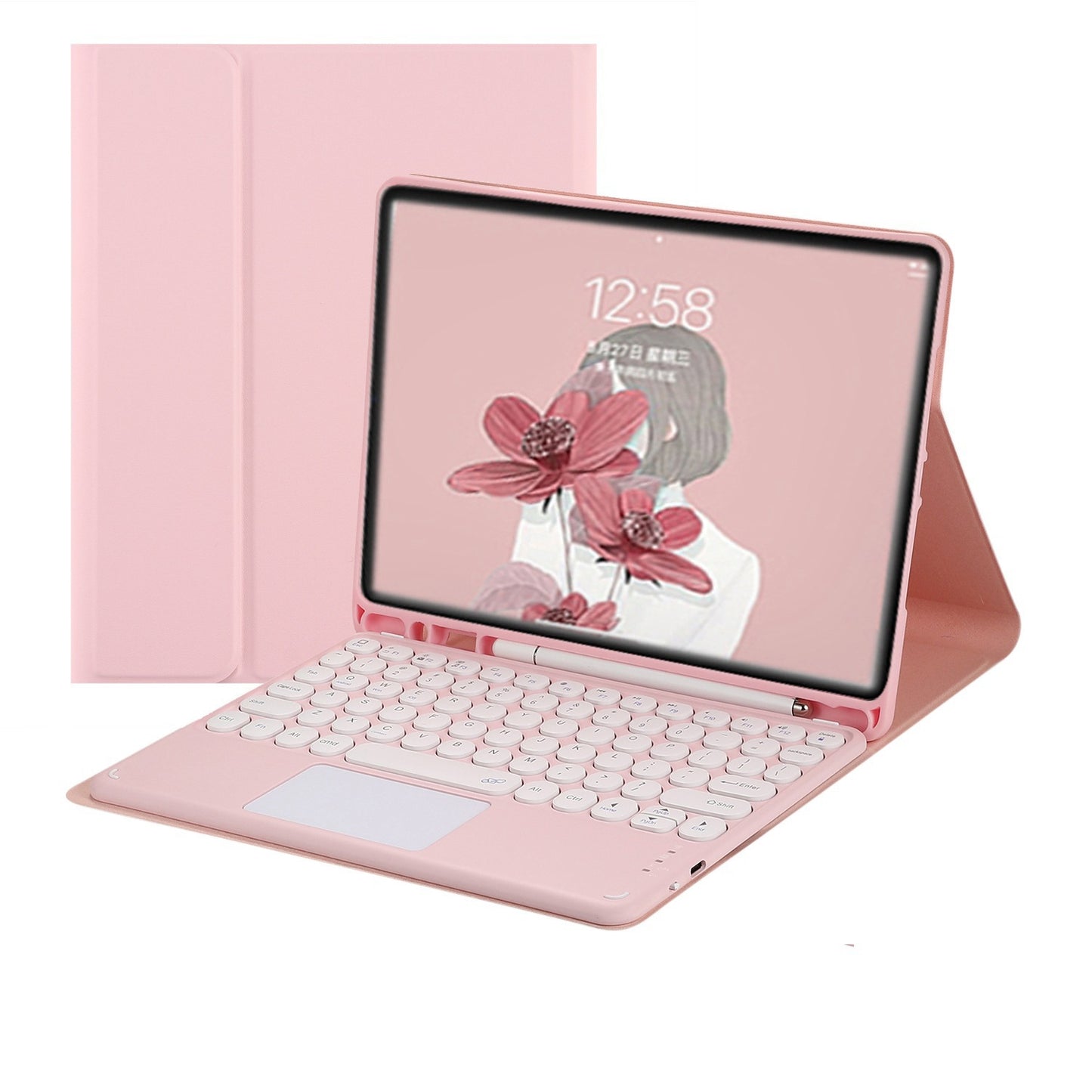 Applicable iPad10th generation 10.9 Bluetooth keyboard Air4 protective case 10.2 touch keyboard pro11 pen slot leather case protective Accessories