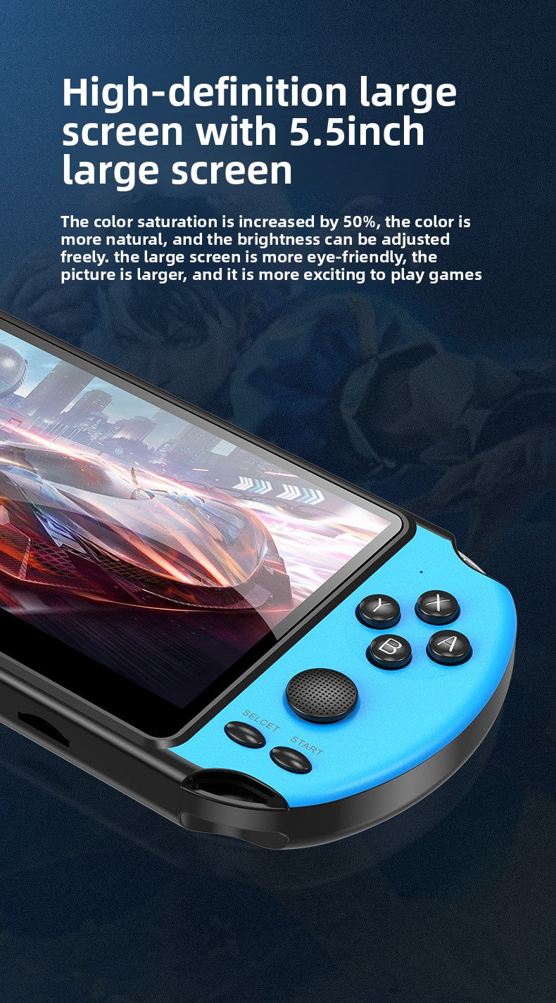5.5" inch x7plus IPS HD Dual joystick 2000mAh rechargable gamepad games Handheld Game Player console retro nostalgic GBA handheld