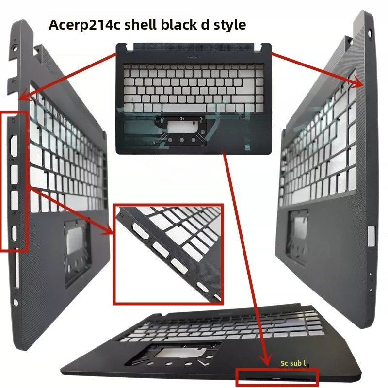 Cover case Keyboard For ACER TravelMate P214 P40 N19Q7 lcd back housing rear bezel top case palmrest upper keyboard bottom hinge cover Acer laptop repair parts