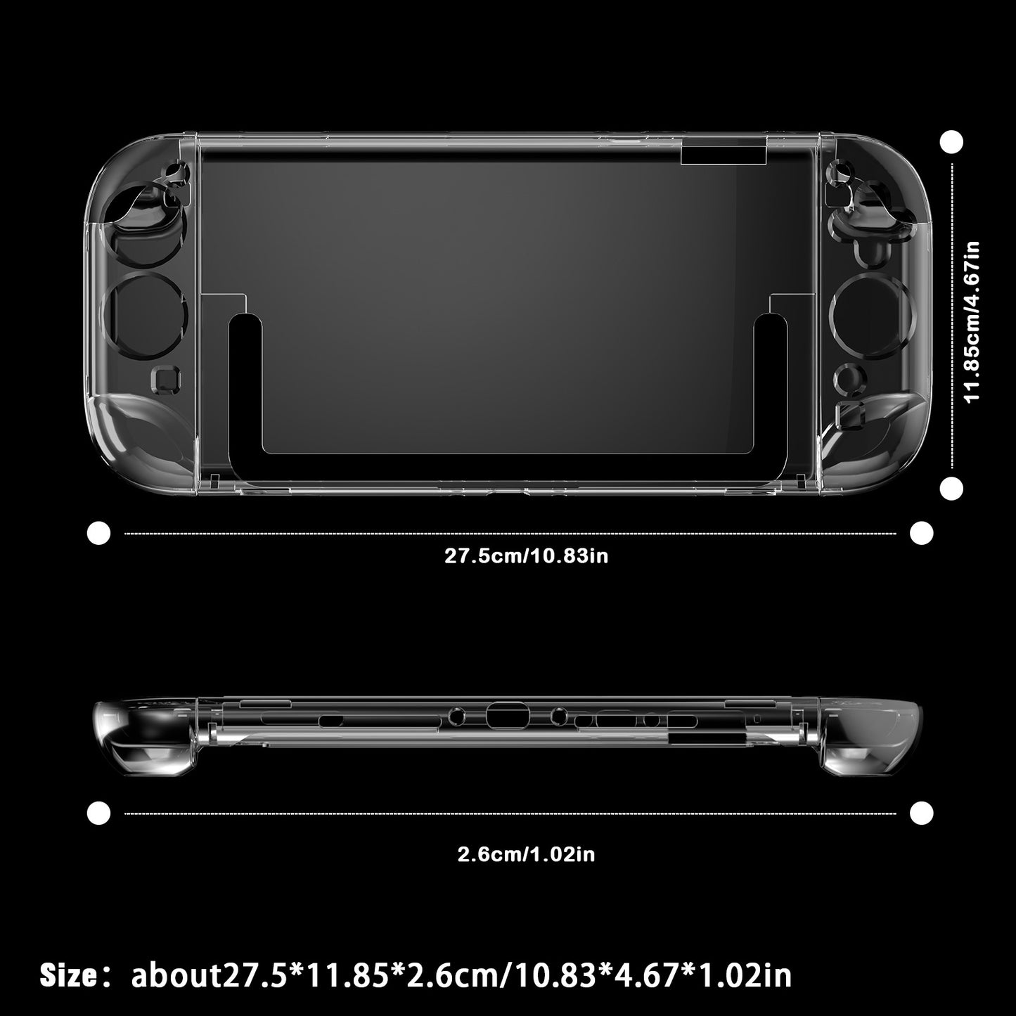 SWITCH 2 crystal case for Nintendo Switch 2 host protective case split transparent protective case