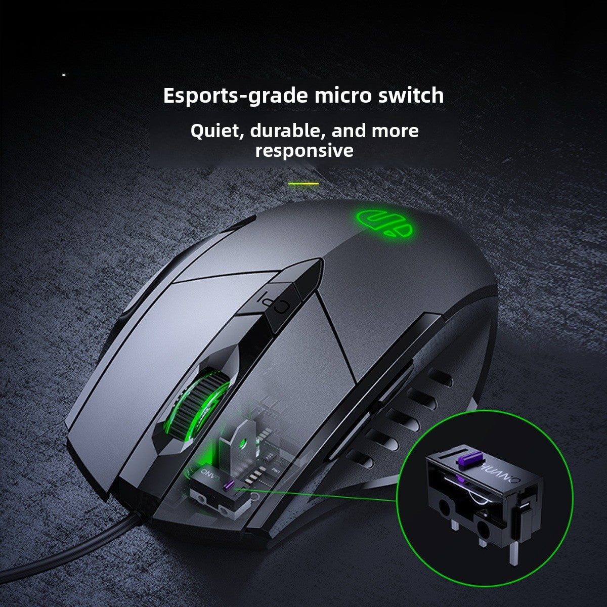 W1 silent wired mouse e-sports game mouse six-button business office luminous home