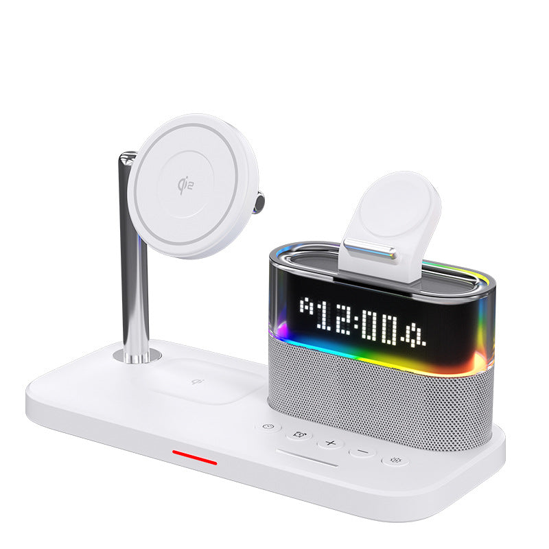 Magnetic wireless charger 3-in-1 wireless charging Clock  for Apple 3-in-1