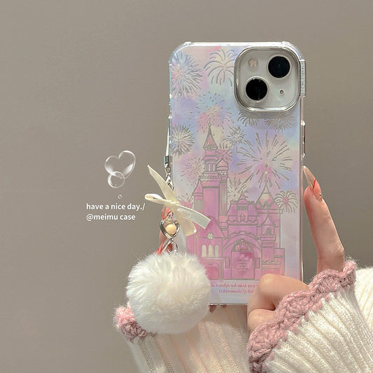 Accessories New Year's Dream Castle Fireworks Applicable iPhone15promax Mobile Phone Case 12 Apple 14 New 13 Women 11 Tide