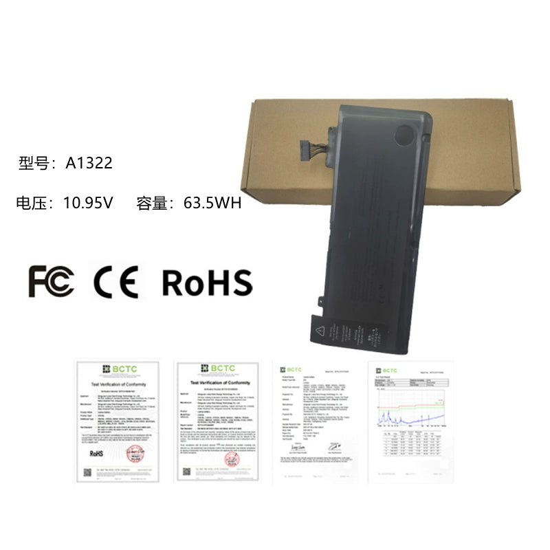 (Shipping fee not include)苹果笔记本MC700 MD101 MC374 MB990 MD313 A1278  repalcement battery A1322