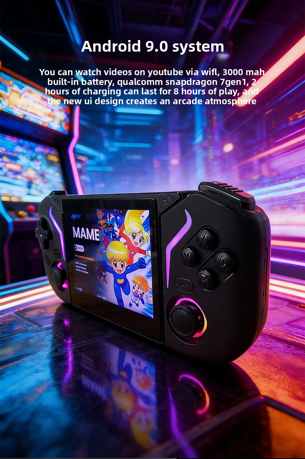 3.5" inch X95 PRO  PSP HD wifi Android 9.0 dual system Retro Handheld Game Console 3000mAh type C rechargable 64GB/128GB Portable Gaming Device  Game Player console
