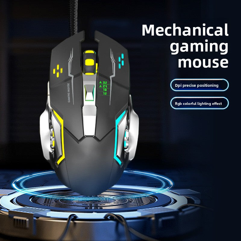 Wired Hot Wheels Game Mouse Mechanical Gaming Macro Programming Office Laptop Peripherals