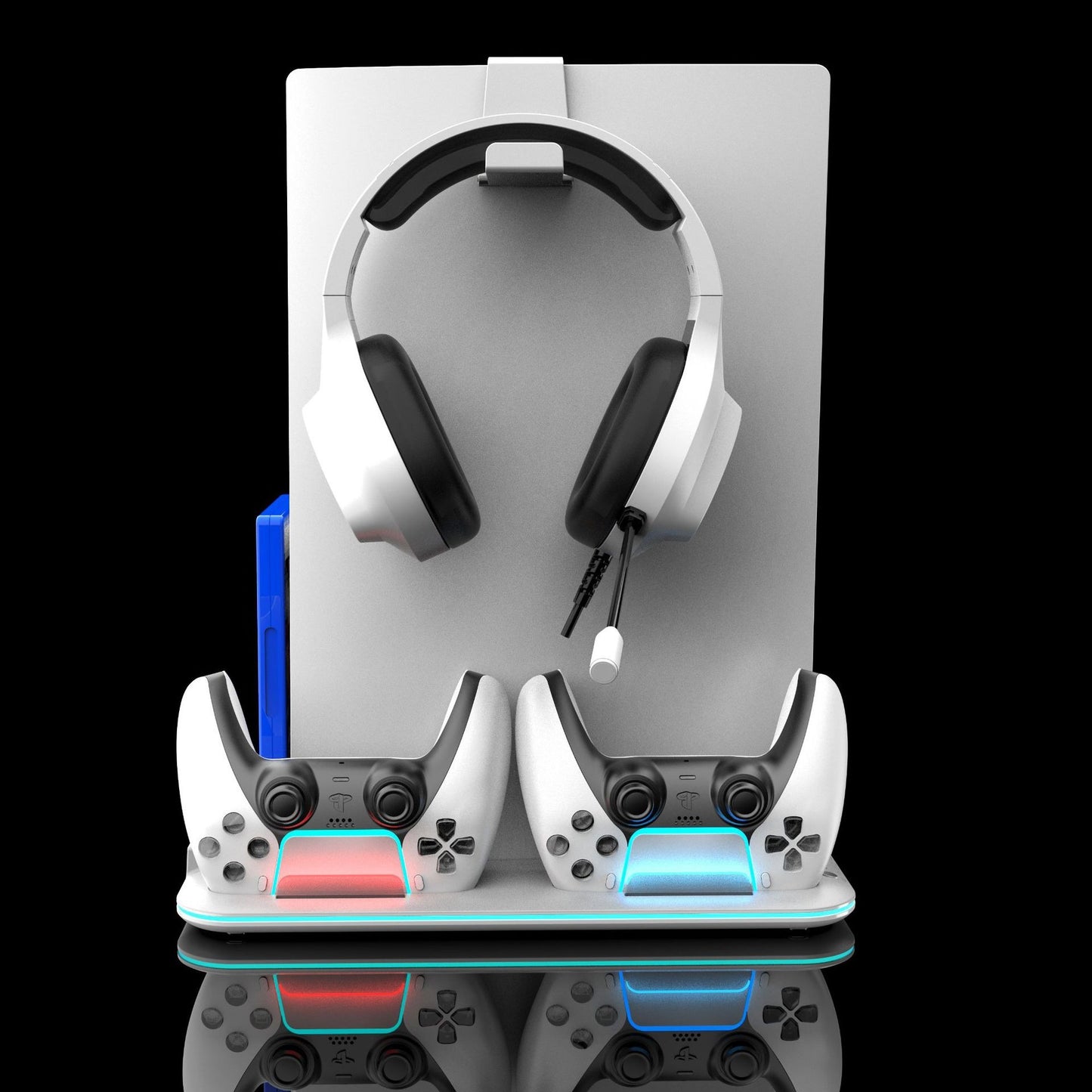 PS5 slim pro Multi functional Cooling Base Handle Charging Base Game Disc Helmet Storage Rack DZ504