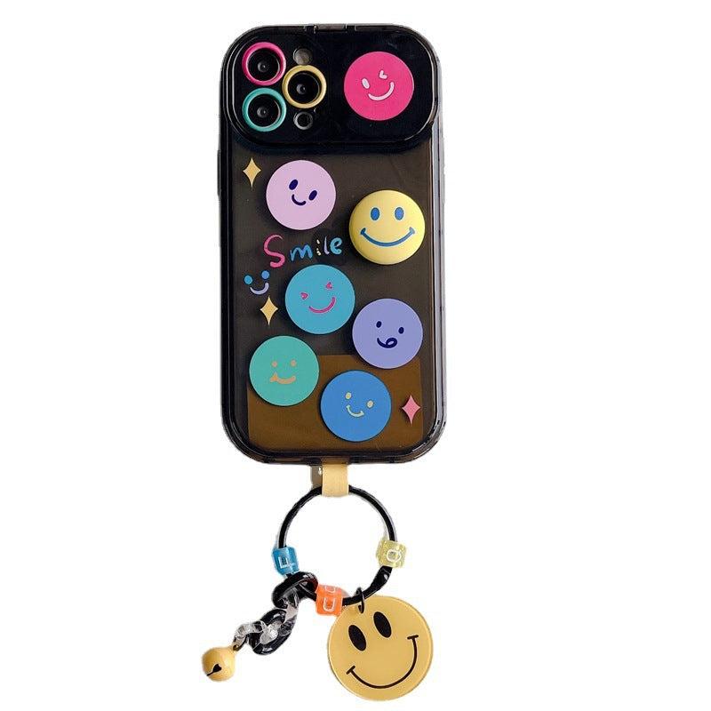 Accessories cute colorful smiley face pendant for iphone14Promax apple 13/12/11 case xr makeup mirror