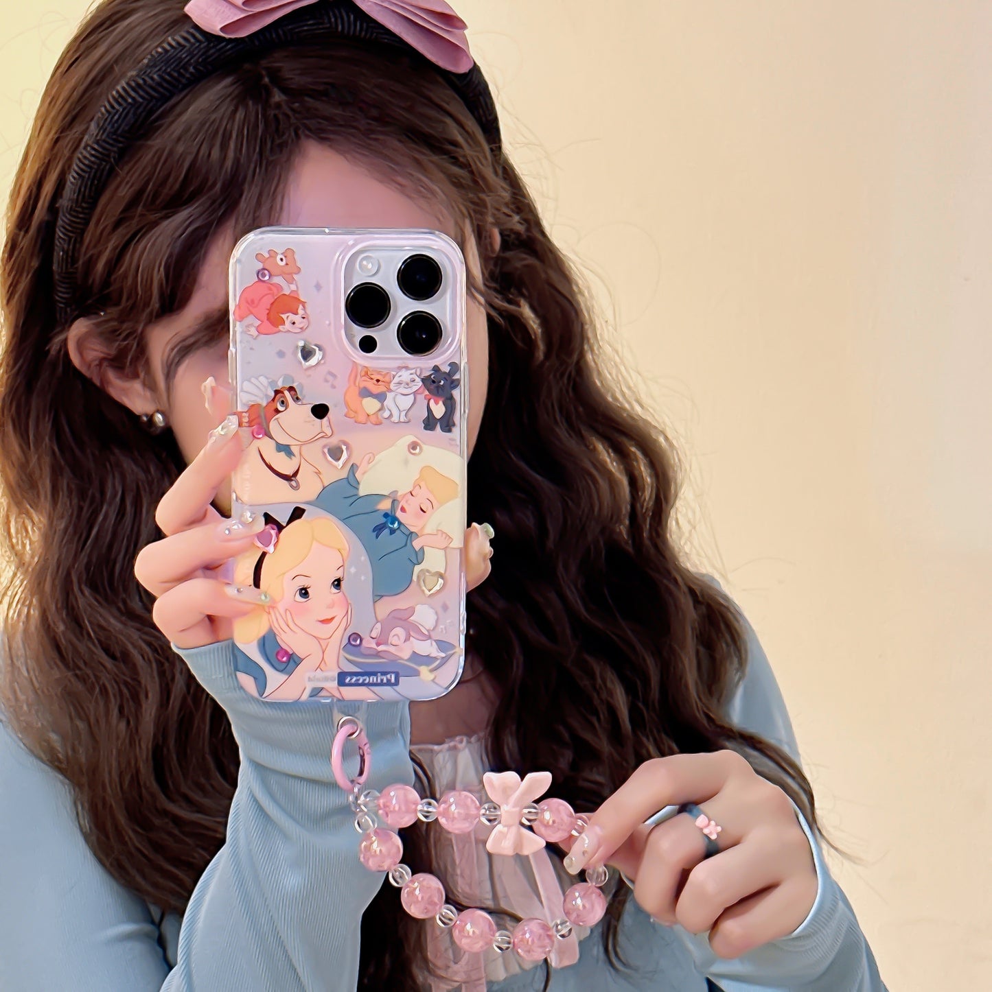 Accessories Cartoon Princess Alice DIY sticker diamond for iphone14pro max iPhone 13 case 12 niche 11