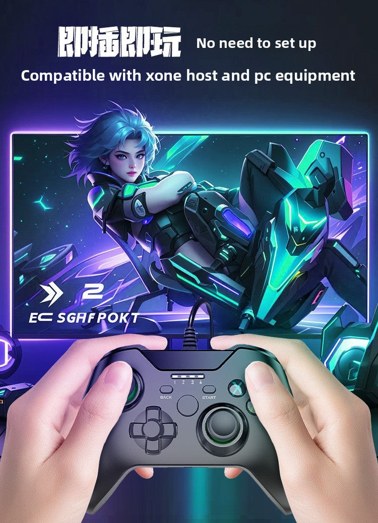 dual motor vibration dual Joystcik Plug and play without setup compatible with X ONE console PC devices Wired gamepad with headphone jack