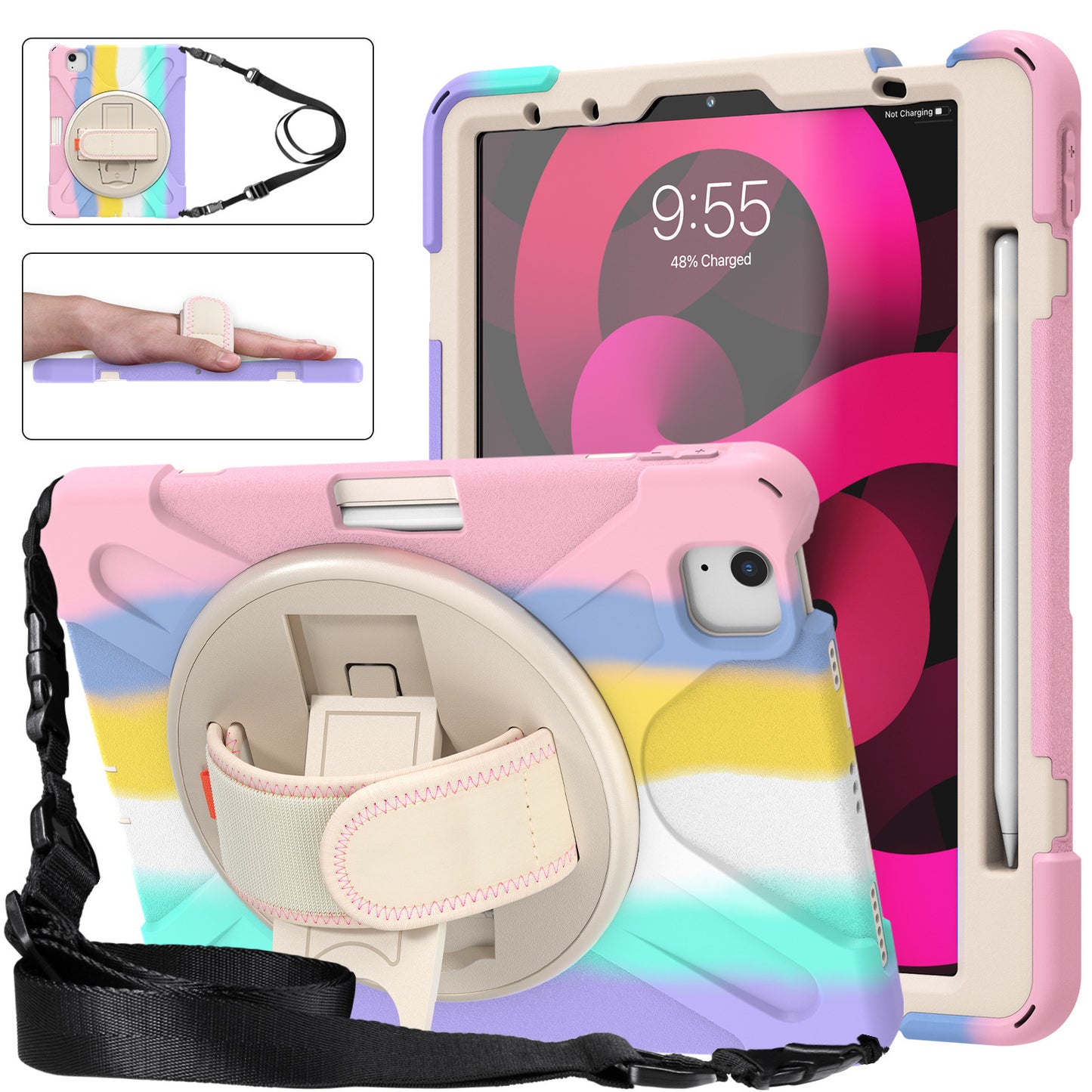 For iPad 10.9 Tablet Case Colorful iPad 10.2 Pirate King Anti-drop air5/4 Stand Case protective Accessories