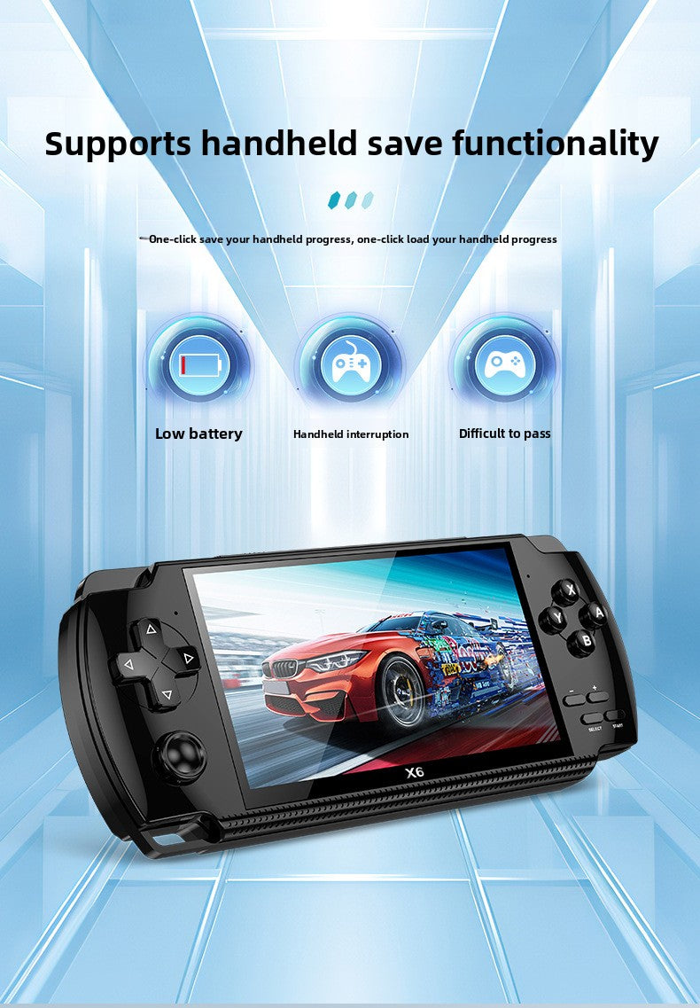 4.5" inch X6 IPS HD psp 1200mAh Type C rechargable 2.4G Support wireless gamepad games Handheld Game Player console GBA  NES