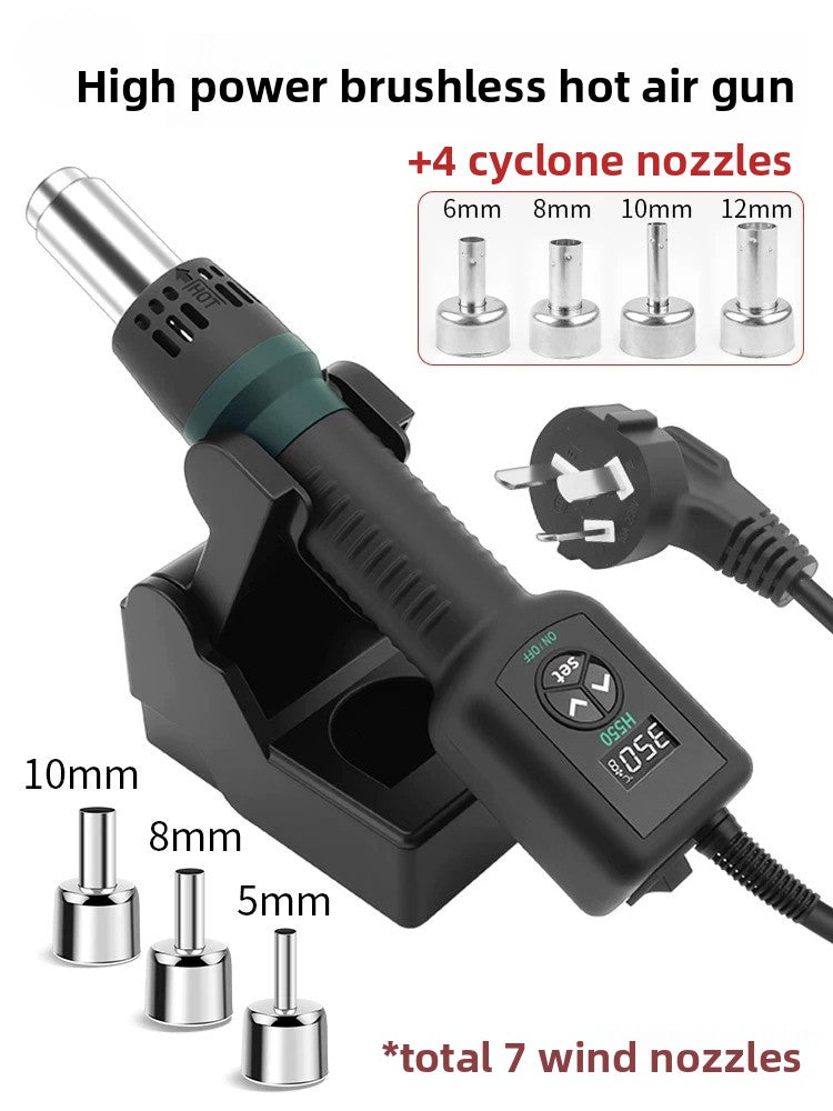 Portable digital brushless hot air gun high power dismantling and soldering table electronic main board repair hot air solder gun repair tools