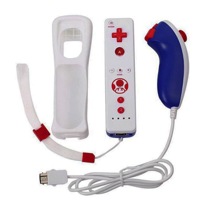 WII handle wii left and right handle built-in accelerator 2 in 1 left and right handle wii double medium white and green left and right naked