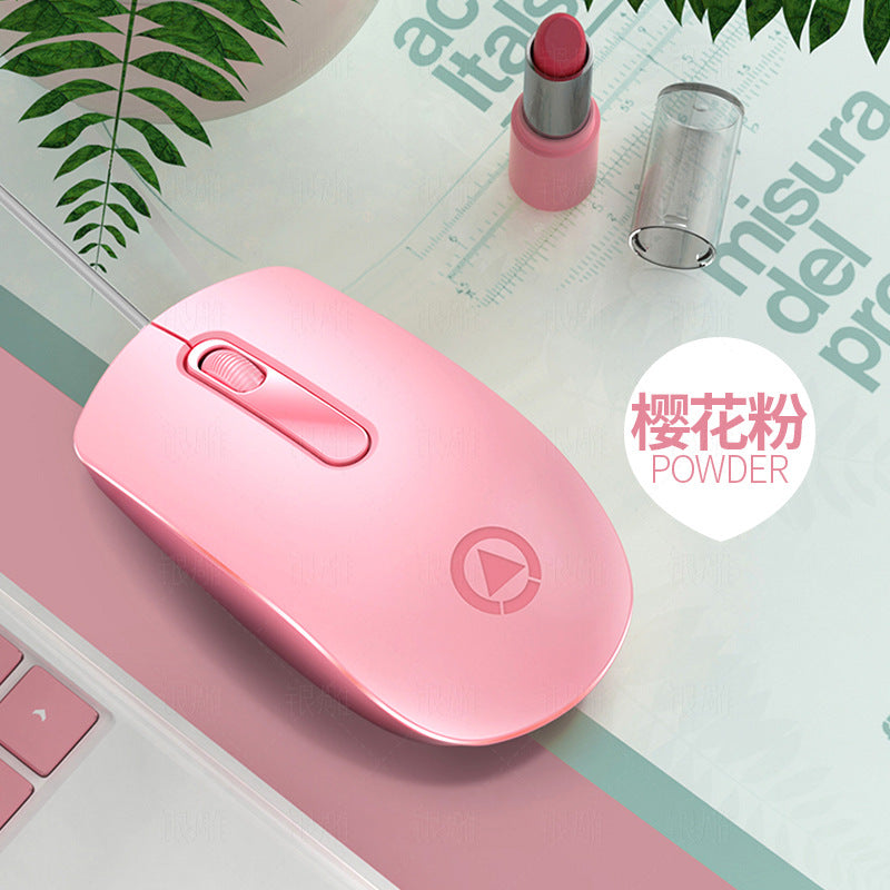 Silver Condor G9 office game wired mouse, pink weighted laptop accessories