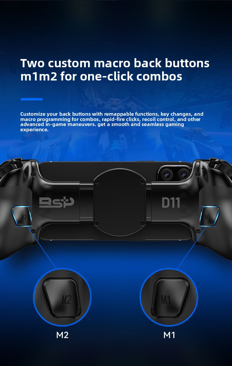 D11 Stretch Gamepad Wireless Bluetooth Hall Trigger Macro Back Key Switch Android IOS Streaming Handle PC