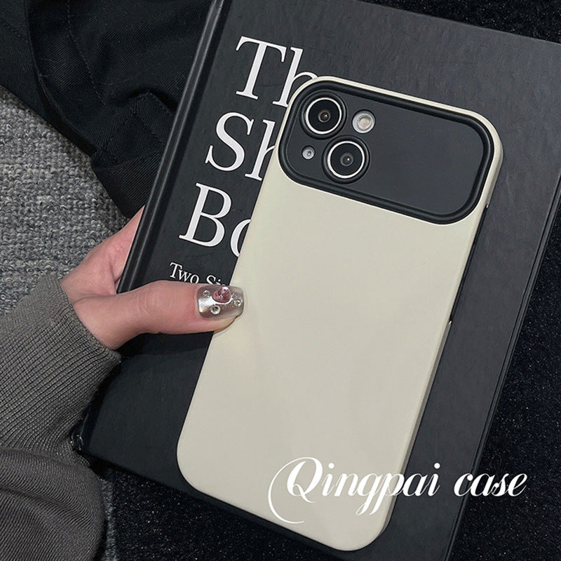 Accessories for Apple 14 mobile phone case simple color contrast lens 13 new iphone14promax women's 12 two-in-one